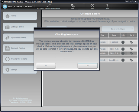 MOTOEXTRAS TOOLBOX installation