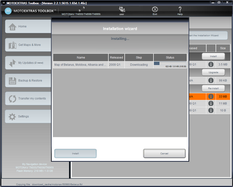 MOTOEXTRAS TOOLBOX installation